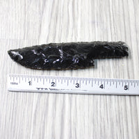 1 Obsidian Ornamental Knife Blade  #3658    Mountain Man Knife