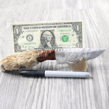 Bobcat Foot Handle Stone Blade Ornamental Knife #2658    Mountain Man Knife