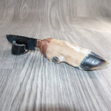 Deer Foot Handle Glass Blade Ornamental Knife #34166    Mountain Man Knife