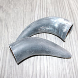 2 Small Unfinished Cow Horns #366    Natural Colored