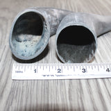 2 Small Unfinished Cow Horns #366    Natural Colored