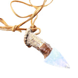 Antler Crown Handle Opalite  Blade Knife Necklace  #5658  Mountain Man Necklace