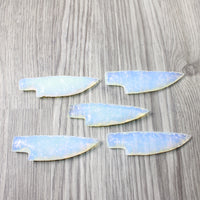 5 Small Opalite Ornamental Knife Blades  #6658    Mountain Man Knife