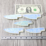 5 Small Opalite Ornamental Knife Blades  #6658    Mountain Man Knife