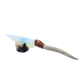 Reindeer Antler Handle Opalite Blade Ornamental Knife #1758     Mountain Man Knife