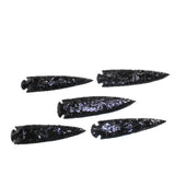 5 Obsidian Ornamental Spearheads  #166     Arrowhead