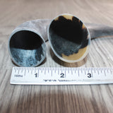 2 Small Unfinished Cow Horns #666    Natural Colored