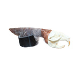 Muskrat Skull Handle Stone Blade Ornamental Knife #08566    Mountain Man Knife