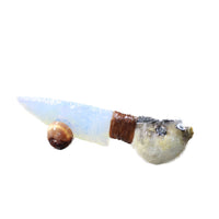 Puffer Fish Handle Opalite Blade Ornamental Knife #6758     Mountain Man Knife