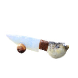 Puffer Fish Handle Opalite Blade Ornamental Knife #6758     Mountain Man Knife