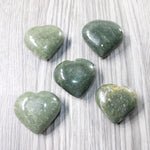 5 Aventurine Hearts Combined Weight of   540  Grams   #9758    Gemstone Hearts