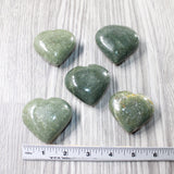 5 Aventurine Hearts Combined Weight of   540  Grams   #9758    Gemstone Hearts