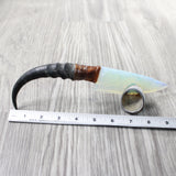 Springbok Horn Handle Opalite Blade Ornamental Knife #6758     Mountain Man Knife
