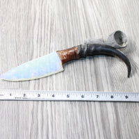 Springbok Horn Handle Opalite Blade Ornamental Knife #6758     Mountain Man Knife