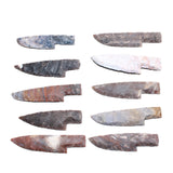 10 Stone Ornamental Knife Blades  #166   Mountain Man Knife