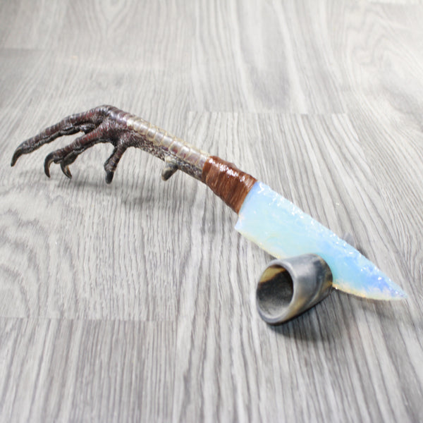 Turkey Foot Handle Opalite Blade Ornamental Knife #1758     Mountain Man Knife