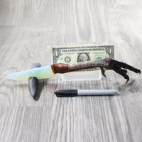 Turkey Foot Handle Opalite Blade Ornamental Knife #1758     Mountain Man Knife