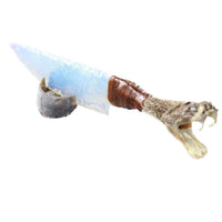 Rattlesnake Head Handle Opalite Blade Ornamental Knife #4858     Mountain Man Knife