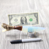 Rattlesnake Head Handle Opalite Blade Ornamental Knife #4858     Mountain Man Knife