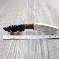 Moose Antler Handle Obsidian Blade Ornamental Knife #1548 Mountain Man Knife