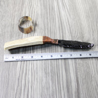 Moose Antler Handle Obsidian Blade Ornamental Knife #1548 Mountain Man Knife
