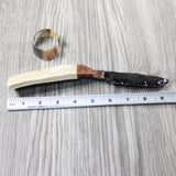 Moose Antler Handle Obsidian Blade Ornamental Knife #1548 Mountain Man Knife