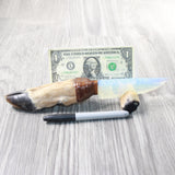 Deer Foot Handle Opalite Blade Ornamental Knife #7858     Mountain Man Knife