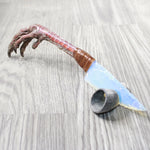 Turkey Foot Handle Opalite Blade Ornamental Knife #7858     Mountain Man Knife