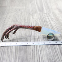 Turkey Foot Handle Opalite Blade Ornamental Knife #7858     Mountain Man Knife