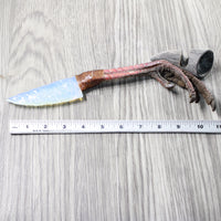 Turkey Foot Handle Opalite Blade Ornamental Knife #7858     Mountain Man Knife