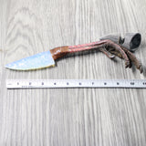 Turkey Foot Handle Opalite Blade Ornamental Knife #7858     Mountain Man Knife