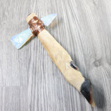 Deer Foot Handle Opalite Head Ornamental Tomahawk #4858    Mountain Man Knife Axe Hatchet