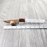 Selenite Spiral Handle Stone Blade Ornamental Knife #8858    Mountain Man Knife