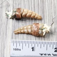 Very Small Rattlesnake Rattle Earrings  #4958  Mountain Man Earrings