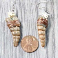 Very Small Rattlesnake Rattle Earrings  #4958  Mountain Man Earrings