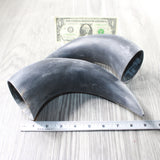 2 Raw Unfinished Cow Horns #1958     Natural Colored b