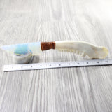 Deer Jaw Handle Opalite Blade Ornamental Knife #8958     Mountain Man Knife