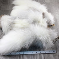 5  Marble Fox Tail Key rings #2548  Taxidermy Keychain Tassel Bag Tag