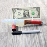 Shotgun Shell Handle Opalite Blade Ornamental Knife #3058     Mountain Man Knife
