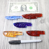 5 Small Glass Ornamental Knife Blades  #6848 Mountain man knife