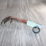 Turkey Foot Handle Opalite Blade Ornamental Knife #26566     Mountain Man Knife