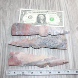 3 Stone Ornamental Tomahawk Heads #066    Agate Jasper Ax Axe Hatchet