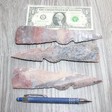 3 Stone Ornamental Tomahawk Heads #066    Agate Jasper Ax Axe Hatchet