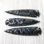 3 Obsidian Ornamental Spearheads  #9158     Arrowhead