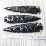 3 Obsidian Ornamental Spearheads  #9158     Arrowhead