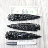3 Obsidian Ornamental Spearheads  #9158     Arrowhead