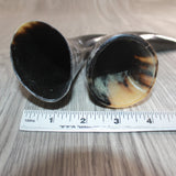2 Small Polished Cow Horns #666    Natural colored