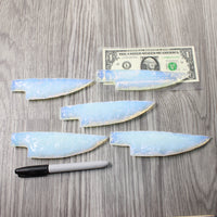 5 Opalite Ornamental Knife Blades  #3158    Mountain Man Knife