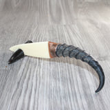 Springbok Horn Handle Bone Blade Ornamental Knife #34866    Mountain Man Knife