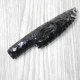 1 Obsidian Ornamental Knife Blade  #5158    Mountain Man Knife